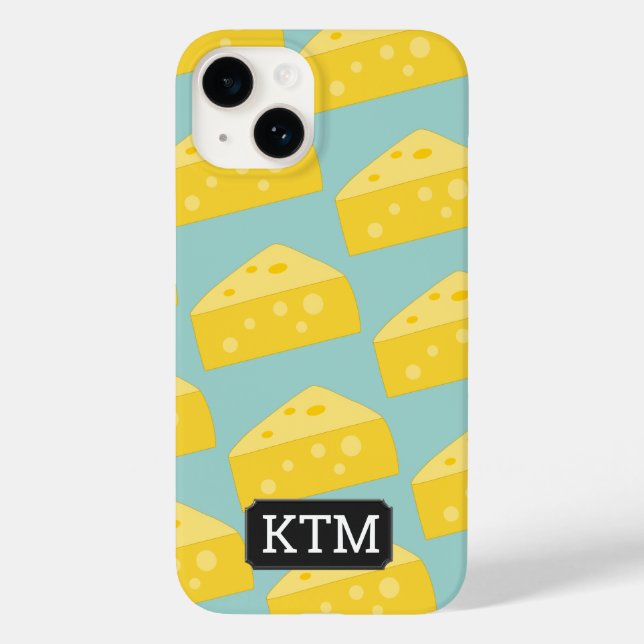 Coques Case-Mate iPhone C'est Cheesy ! Poids du fromage toon et initiales (Verso)