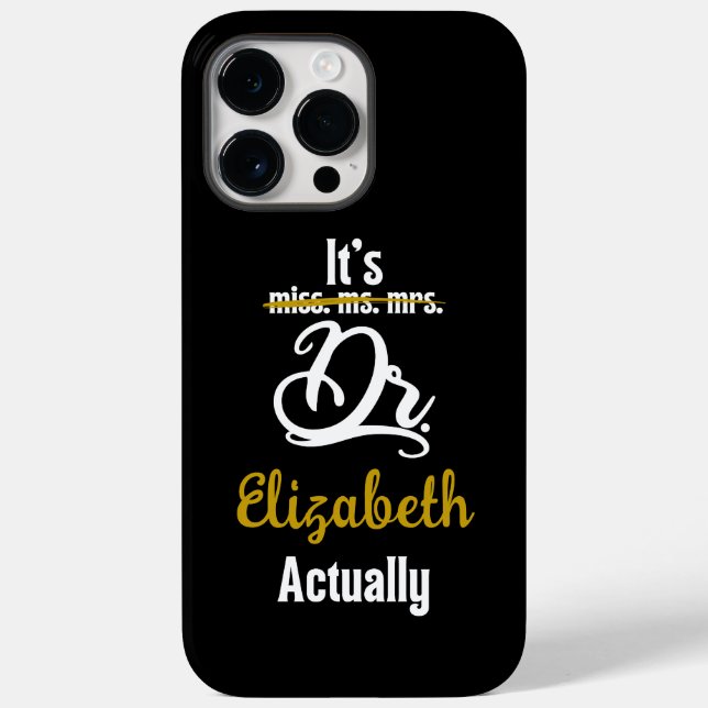 Coques Case-Mate iPhone C'est Dr. En fait Black and White Custom Doctor (Verso)