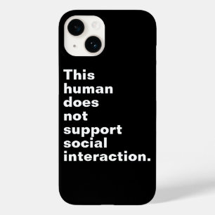 Coque Pour iPhone 14 Cet être humain ne soutient pas l'interaction soci