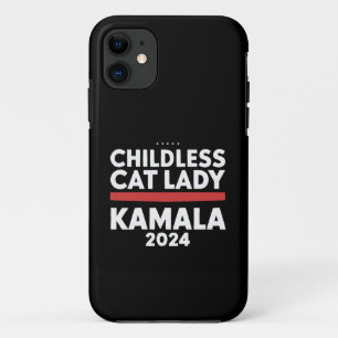 Case-Mate iPhone Case Cette dame au chat sans enfant vote Kamala 2024