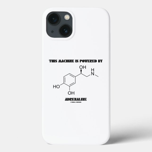 Coques Case-Mate iPhone Cette Machine Est Alimentée Par La Chimie D'Adréna (Verso)