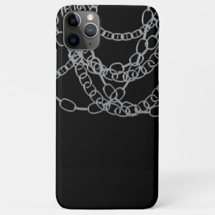 Case-Mate iPhone Case Chaînes d'Hip hop noirs Silver Chains