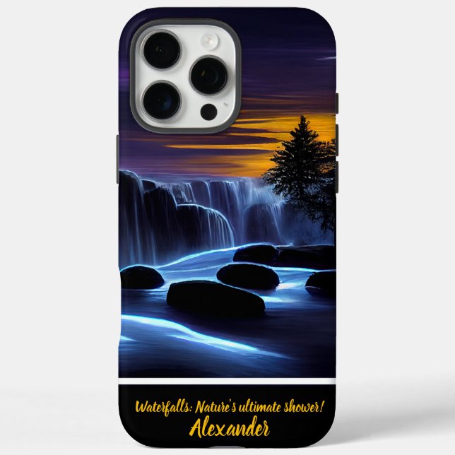 Coques Case-Mate iPhone Chaleureuse cascades nocturnes avec une touche per (Verso)