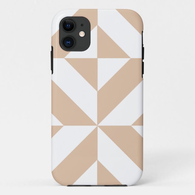 Coques Case-Mate iPhone Chaleureux Beige Géométrique Motif (Dos)