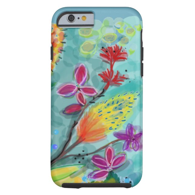 Coques Case-Mate iPhone Champ bleu des fleurs (Dos)