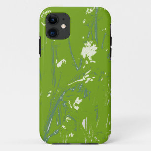 Coque iPhone 11 champ camomille vert