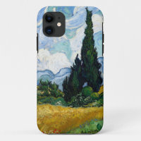 Champ de blé de Van Gogh avec des cyprès