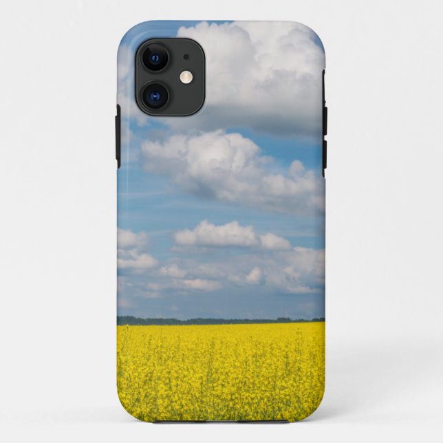 Coques Case-Mate iPhone Champ de Canola & Nuages (Dos)