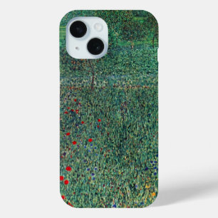Coque Pour iPhone 15 Champ de fleurs à Litzlberg Klimt, paysage vintage