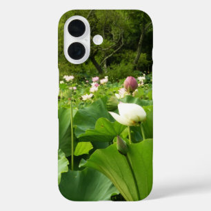 Coque Pour iPhone 16 Champ de fleurs de Lotus Jardin d'été