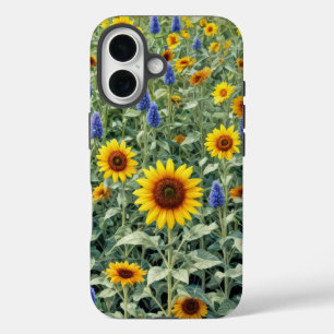Coque Pour iPhone 16 Champ d'été de tournesols et de fleurs sauvages