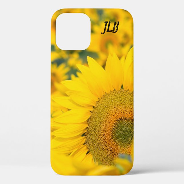 Coques Case-Mate iPhone Champ jaune de tournesols photo (Verso)