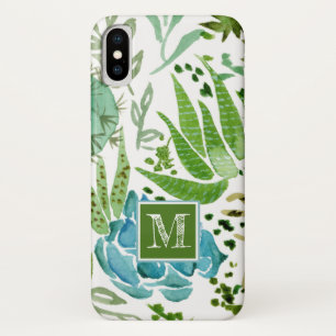 Coques Pour iPhone Champ succulent I du monogramme