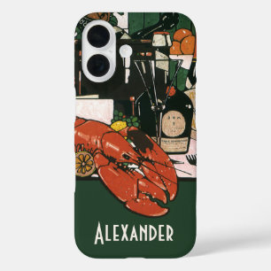Coque Pour iPhone 16 Champagne de homard vintage, Fancy Soft