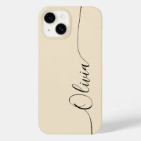 Champagne Élégant Calligraphie Script Nom