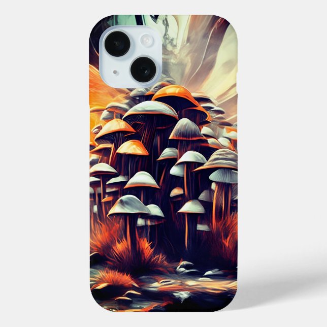 Coques Case-Mate iPhone Champignons Abstraits enchantés - Art Imaginaire (Verso)