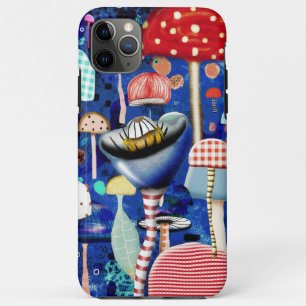 Case-Mate iPhone Case champignons bleu marine en vichy