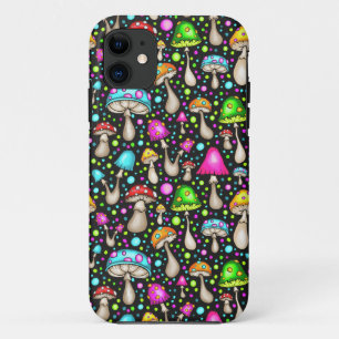 Case-Mate iPhone Case Champignons colorés Motif transparent
