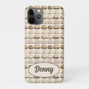 Case-Mate iPhone Case Champignons motif brun, beige et gris