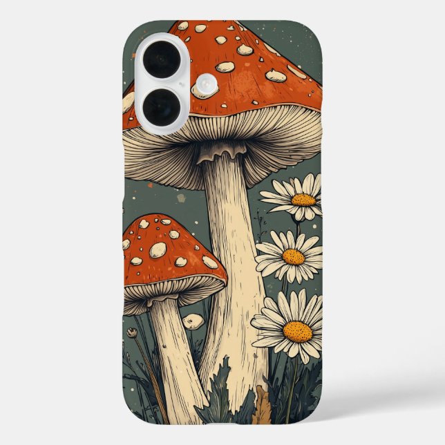 Coques Case-Mate iPhone Champignons psychédéliques (Verso)