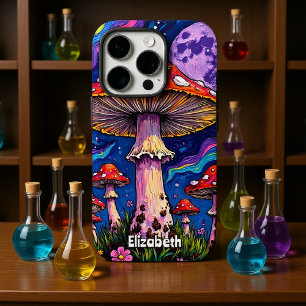 Coques iPhone 16 Pro Champignons violets de la Lune