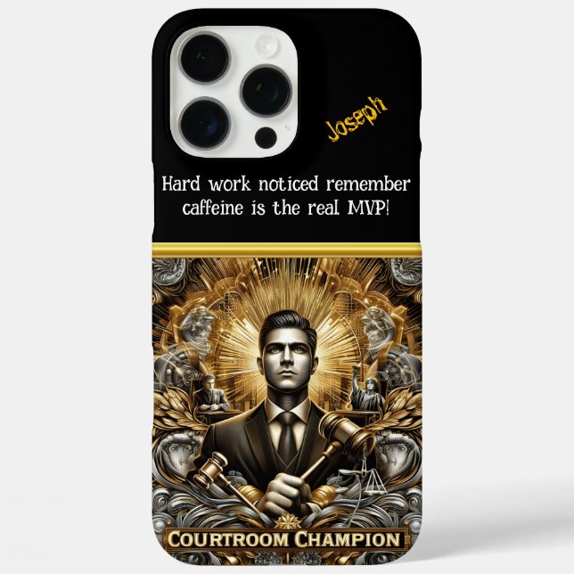Coques Case-Mate iPhone Champion de salle d'audience au milieu des symbole (Verso)