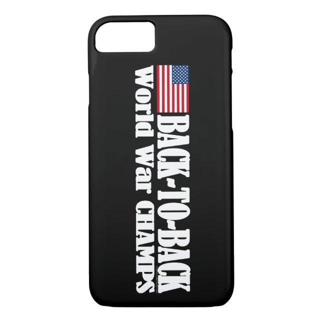 Coques Case-Mate iPhone Champions dos à dos noirs des Etats-Unis (Dos)