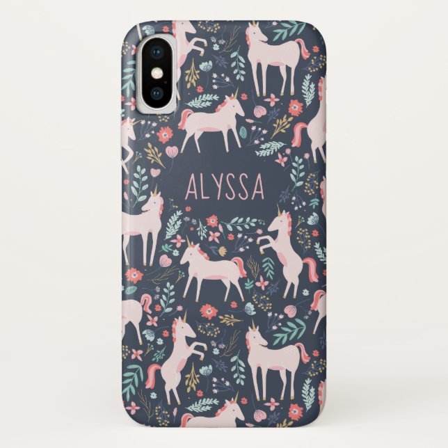 Coques Case-Mate iPhone Champs Unicorne personnalisés (Dos)