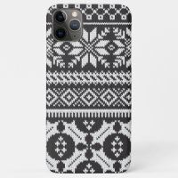 Chandail en noir et blanc Fair Isle Knit