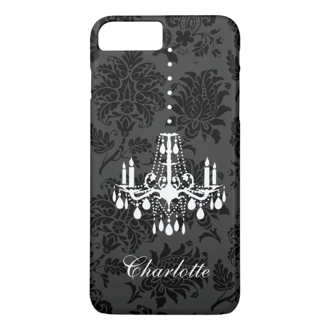 Coques Case-Mate iPhone Chandelier blanc personnalisable sur Damask iPhone (Dos)