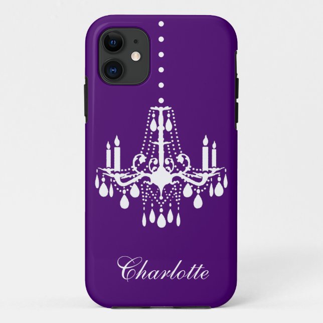 Coques Case-Mate iPhone Chandelier cristal iPhone 5 Coque-Mate violet (Dos)