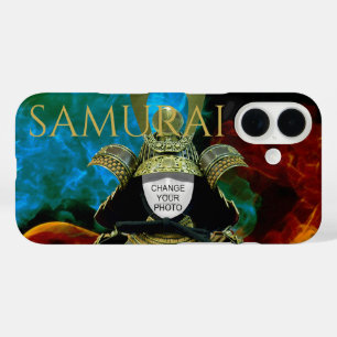 Coque Pour iPhone 16 Changeable Votre Photo, Casque Samurai