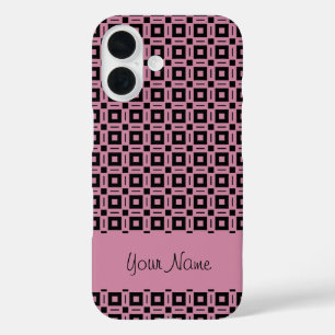 Coque Pour iPhone 16 Changez de couleurs ! Motif rétro funky à carreaux