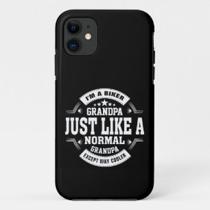 Case-Mate iPhone Case Changez le nom de grand-père et un texte Biker gra