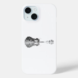 Coque Pour iPhone 15 Chanson de la nature : Art guitare du paysage fore