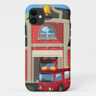 Coque iPhone 11 Chantier d'incendie et Camion d'incendie