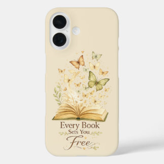 Coque Pour iPhone 16 Chaque livre vous libère | Papillon amateur de liv