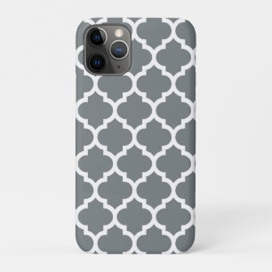 Case-Mate iPhone Case Charbon Blanc Quatrefoil Marocain Motif #5