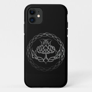 Coque iPhone 11 Chardon celtique de noeud de chrome