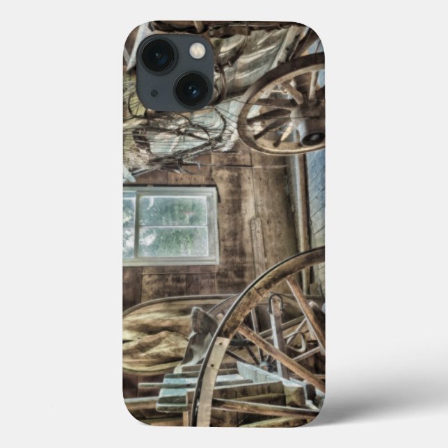 Coques Case-Mate iPhone Chariot couvert, roue de chariot en bois (Verso)