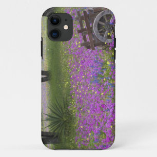 Coque Case-Mate Pour iPhone Chariot en bois dans un champ de Phlox, Bleus Bonn