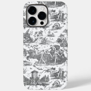Coque Pour Pour iPhone 14 Pro Max Chariot français vintage de Dawn Toile de Jouy-Gre