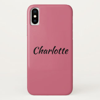 Coque iPhone X Charlotte du nom noir orphelin de caractère