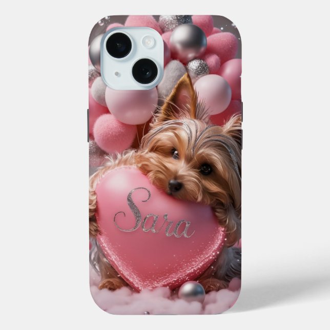 Coques Case-Mate iPhone Charmant Golden Yorkshire Terrier (Verso)