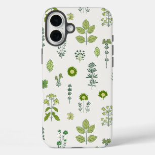 Coques iPhone 16 Plus Charme botanique vert