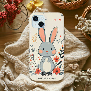 Coque iPhone 15 Mini Charme lapin adorable - Vibes douillettes et migno