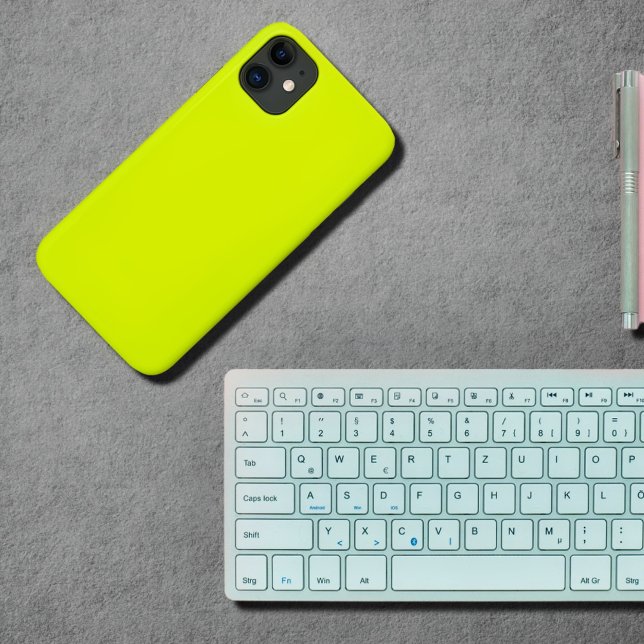 Coques Case-Mate iPhone Chartreuse jaune-uni (Créateur téléchargé)