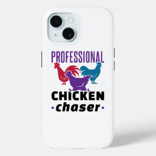 Coque Pour iPhone 15 Chaser de poulet professionnel Poulets colorés
