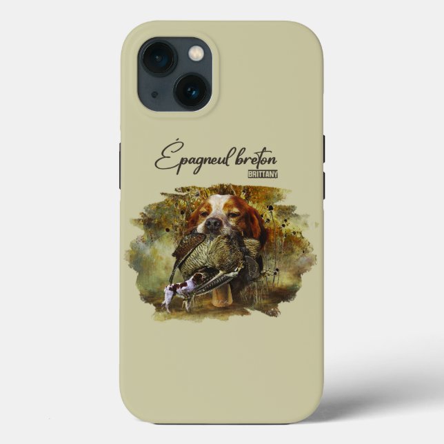 Coques Case-Mate iPhone Chasse à la bécasse avec Bretagne Spaniel (Verso)