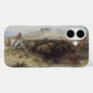 Coques iPhone 16 Chasse au bison n°26 par CM Russell, Indiens vinta